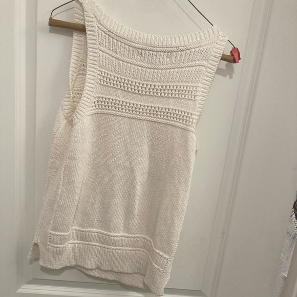LOFT Textured Knit Sleeveless Sweater - Cream - Picture 1 of 4